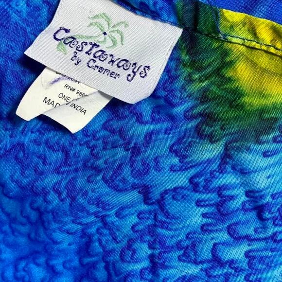 CASTAWAYS BY CROME TIE DYE WRAP SKIRT TROPICAL BEACH VACATION - Picture 3 of 4